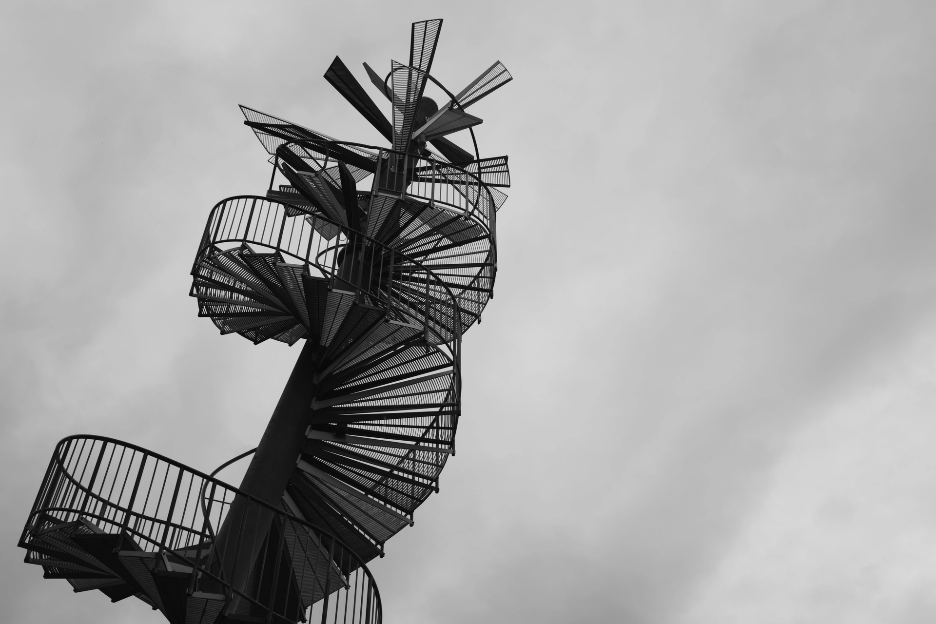 Berlinger tower in front of a cloudy sky.
